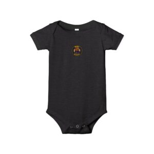 Devon The Touchdown Star Yello Background Infant Bodysuit with Cute Bear Patch – Baby One-Piece (Pink)
